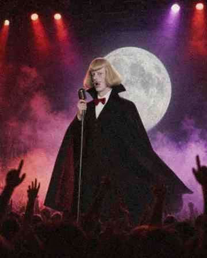 Jean Phil singing on a concert stage